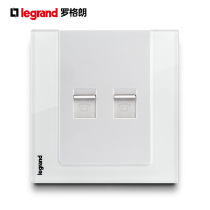 Rogrand switch socket panel Yiyuanying White Jade five-hole computer phone network multi-Control Speaker usb home