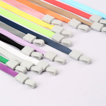 New Lanyard 10mm] White buckle polyester with rope thick pattern sling certificate card sleeve work permit sling