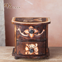 Solid wood jewelry box Chinese retro large capacity jewelry storage multi-layer decoration wedding gift gift