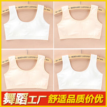 Childrens dance flesh color invisible undercover clothes suspenders girl small vest half underwear short shirt shirt gimmick White