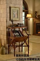 Eurostyle Book Newspaper Shelf American Solid Wood Magazine Shelf Eu Style Brief Modern Landing Press Shelf Living Room Containing Shelf Spot