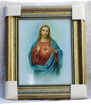  Catholic imported Italian painting core Sacred Heart of Jesus frame painting A