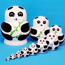 Yakrous hand painted business gift birthday gift basswood brand Russian set doll 10 layer 1093