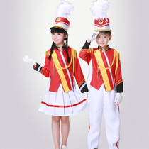 Drummer Team acting out of uniform primary and middle school standard-bearer clothing Childrens honor guard band uniforms with less first team drummer