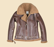 Imported British RAF Owen Airlines Leather Wool Flying Leather Womens B3. Warm Jacket Machine Clothing