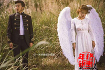  Wedding adult wedding photo props angel feather wings advertising creative photo model large couple photo