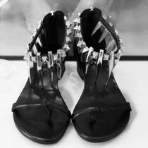 Korea handmade custom European and American wind rock punk metal claw collage with flat bottom sandals