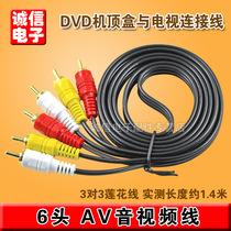 Avline six head line RCA red and yellow white head three Lotus line audio and video line set-top box to TV 1 5 meters