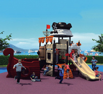 New pirate ship kindergarten outdoor children large combination slide small doctor community property amusement facilities
