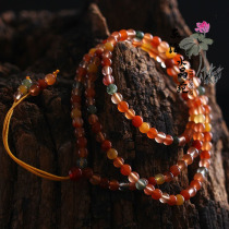 Natural Fulu Shou Buddha Beads Bracelet Fashion 108 Three Circle Crystal Bracelet Men and Women