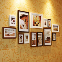 Mies Yaju 13-frame solid wood photo wall Photo wall Photo frame wall large frame fashion creative combination