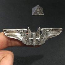 1940s World War II WWII US Army Aviation gunner badge 925 sterling silver standard antique first year large brooch