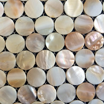 (Aofei)Natural color round shell mosaic tiles are suitable for living room entrance kitchen bathroom