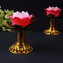 Lotus candle Lotus Candle Lotus Candle drifting lamp Buddhist supplies Lotus lamp candle for Buddha to provide lamp Red