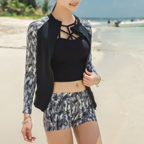 Han Chao diving suit sexy retro zipper long sleeve swimsuit female bikini three-piece surf snorkeling jellyfish coat