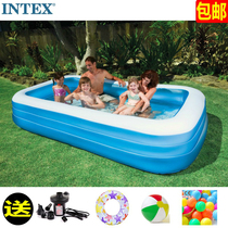 Large 3 M rectangular thick inflatable swimming pool family paddling pool kindergarten toy ball pool delivery ring