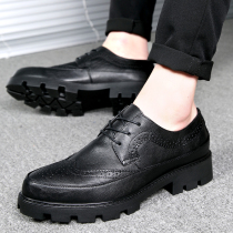 Nightclub mens higher 10cm casual breathable leather shoes male hair stylist 8cm mens shoes inner heightening wedding shoes men