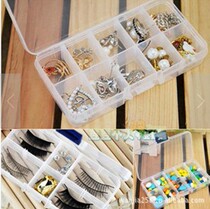 10-grid transparent medicine box portable week Japanese imported large-capacity small medicine box drug storage box