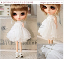 B- 201505-03] White sleeveless chiffon dress blythe Azone holala doll