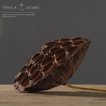 Home Residence Ornament Simulation Flower Decoration Dry Lotus Flower Vases Living Room Table Tea Table Tea Table Tea Vase Overall Flower Arrangement Art Furnishing Products