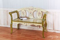 Pastoral furniture pastoral style double chair European lover chair garden chair solid wood sofa lounge lounge chair coffee chair