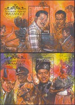 Foreign Stamps Malaysian Movie Star Character Small Sheet 2 New Collection T968