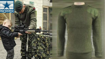 Military version of the original US Marine Corps pure wool sweater imported US DSCP round neck pullover sweater punch drill