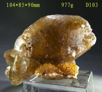 Quartz yellow double crystal Calcite Calcite mineral crystal specimen from Dean Jiangxi