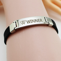 Winner flat piece titanium steel bracelet creative design simple and versatile fashion ins style stainless steel bracelet
