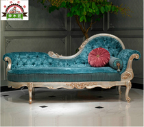 European Chaise longue Chaise Longue Bedroom American fabric Beauty sofa Champagne gold old leisure Chaise Longue French bed