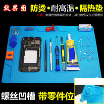 Blue mobile phone computer desk tool heat insulation pad silicone table pad high temperature and odorless table pad hot air gun welding station