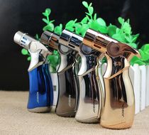Zhongbang ZB659 four straight punch high-grade metal spray gun lighter big fire mini fire gun gift box