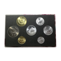 1985 edition of China Great Wall coin commemorative coin gift box with cents and cents a random set of 7 boxes