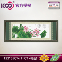 KS cross-stitch calico Egyptian long-staple cotton thread living room Chinese lotus figure Y612294 Ailian says