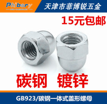 One-piece cap nut galvanized decorative ugly nut M3-M24 round head ball head cap screw cap GB923