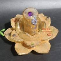 Special price antique unearthed thrift Crystal Lotus stupa filled with colorful Buddha bone relic Antique collection ornaments