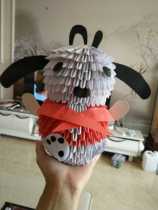 () Small snail triangle insert finished puppy handmade origami work creative DIY three-dimensional origami works