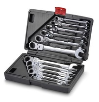 Three Arrow chrome vanadium steel 12 pieces dual-purpose ratchet wrench quick wrench set hardware tools 72 teeth can be Wholesale