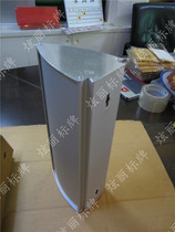 Triangle aluminum alloy double-sided arc room card with slot silver table sign table card 13*29 blank card