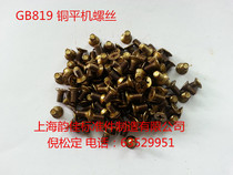 Copper flat machine screws GB819-76 M2 Series(100 packs)