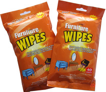 40 pieces of bagged furniture wipes multi-purpose universal wet wipes spunlace non-woven cleaning wipes