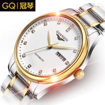 Guanqin Sina Sea Swiss automatic mechanical watch double calendar steel waterproof watch hollow Business Mens Watch