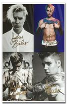 Autographed Justin Bieber Justin Bieber Purpose Promotional Photo Set 4 models