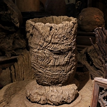 Home high tube flowerpot Yunnan Oak vase collection flower wastening landscape mood potted plant garden green plant