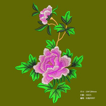 Imitation Su embroidery hand push embroidery peony computer electronic version embroidery plate making version with source file non-physical