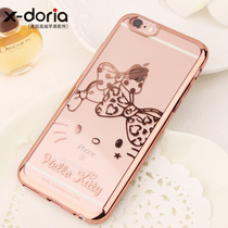 Hello Kitty for Apple 6plus Mobile phone case iPhone6s Transparent Protective Case All-inclusive soft shell female