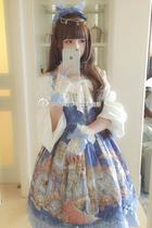 Lolita girl Qi banghai head set fake wig Womens Big Brother cos fake hair Lolita long curly hair