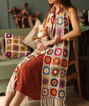  Pure Hand Crochet made of vintresses Vingusson Sensuo Japan Style Art Van Wool Wire Flowers Scarves Shawl Scarves