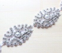 Korean Pearl Rhinestone nail bead accessories high-grade curtain pillow sticking Diamond Bride wedding dress waist decoration accessories