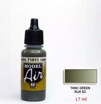 Spanish vallejo (AV lacquer) spray painted water-based paint 71011 armored chariot tank green 17ML